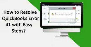 How to fix Quickbooks error 41 [printer not activated]