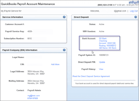 direct deposit in Quickbooks