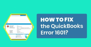 Quickbooks error 1601