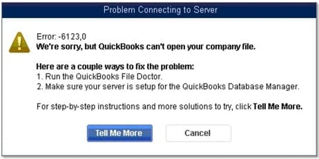 Quickbooks error 6123,0