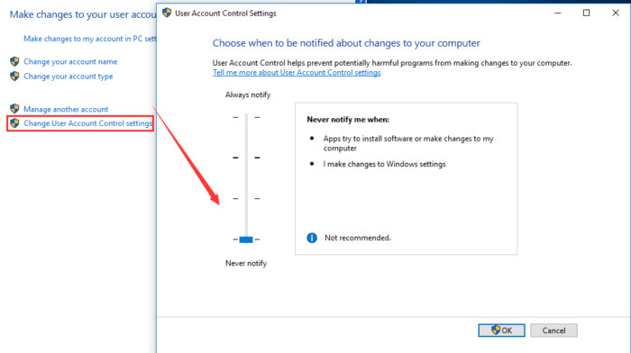 Disable UAC For QuickBooks Payroll Update Errors