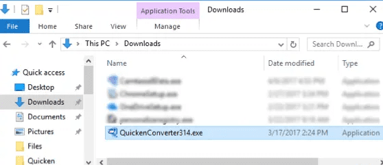 Download the Quicken Converter tool