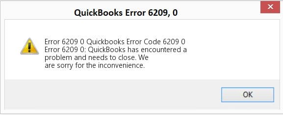 Indications For QuickBooks Error 6209