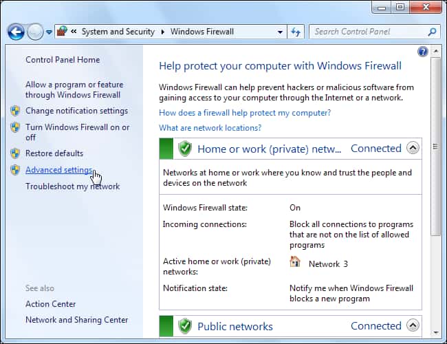 Firewall Settings In Windows