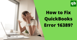 QuickBooks Error 16389