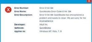 QuickBooks Error Code 6144 304 Message 