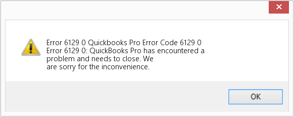 QuickBooks Error 6129 Message