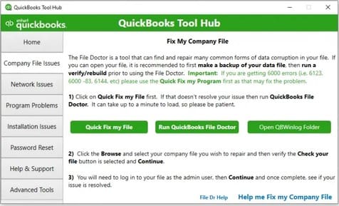 Role of Quickbook Tool Hub