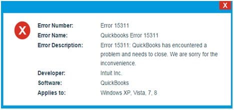 quickbooks error 15311