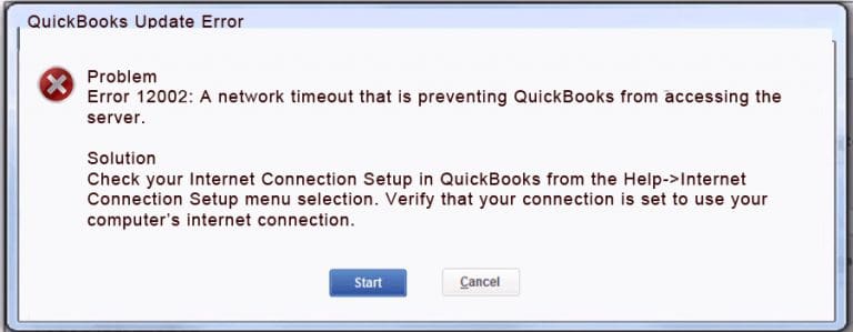 quickbooks error 12002 