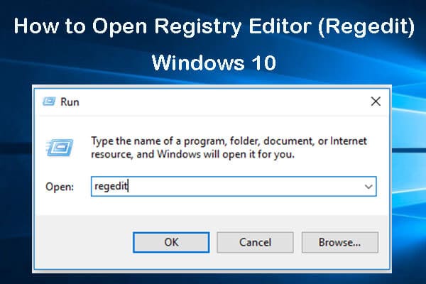 How to open registry editor