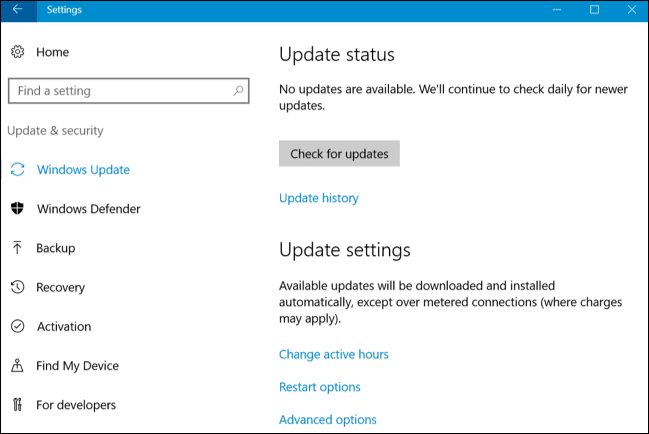 Set Up Auto Update Windows