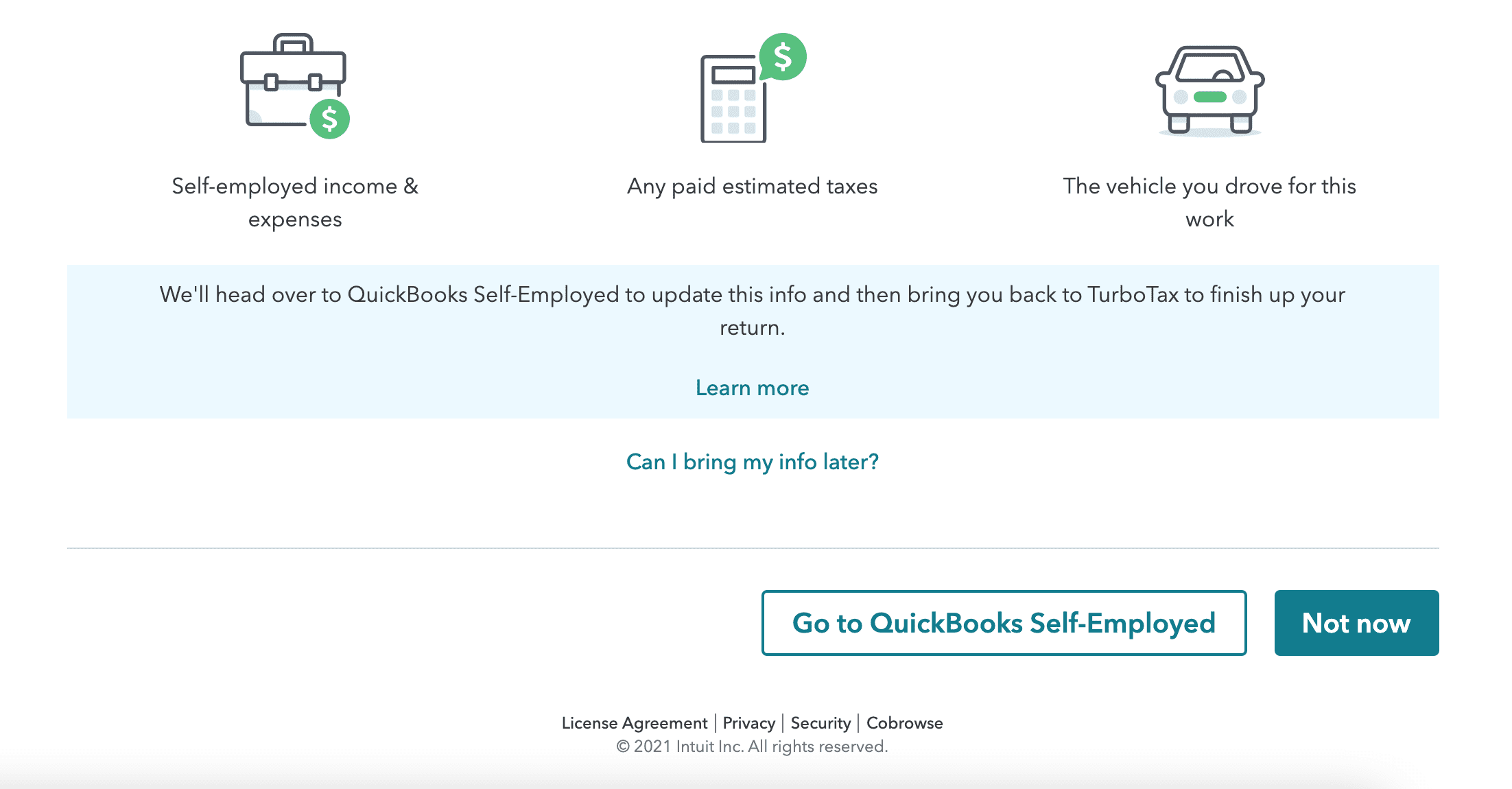 3. QuickBooks Self Employed Live Tax Bundle Plan