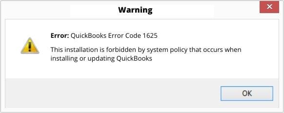 Causes of QuickBooks Error 1625