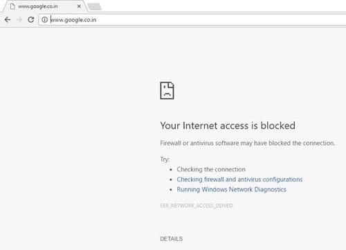 Firewall or Antivirus is blocking your way