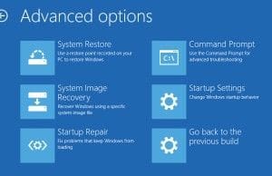 Go to ‘Advanced Options' and click on ‘Startup Settings’