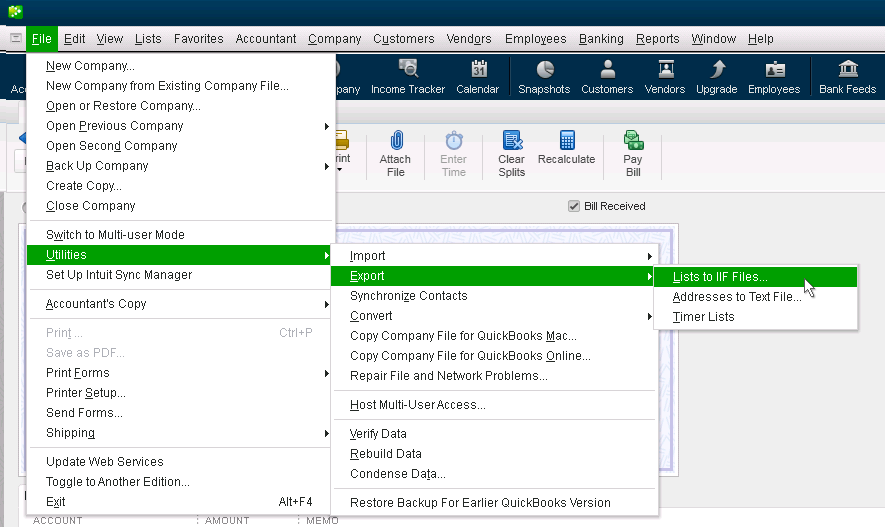 How to Export IIF Files into QuickBooks?