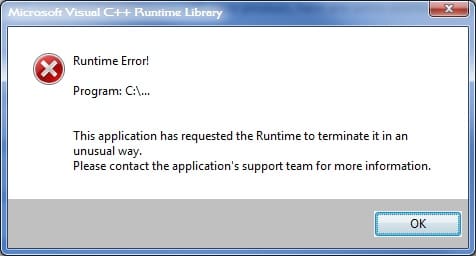 Microsoft Runtime Libraries’ are facing issues during installation