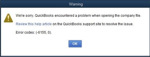 QuickBooks Error 6155 0 Description