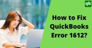 QuickBooks error 1612