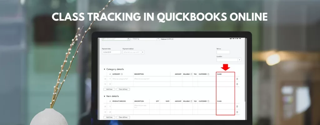 Class Tracking in QuickBooks Online