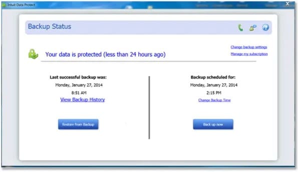 Utilizing Intuit data protect