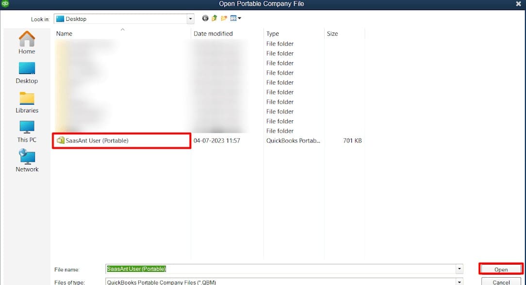 Save the portable file
